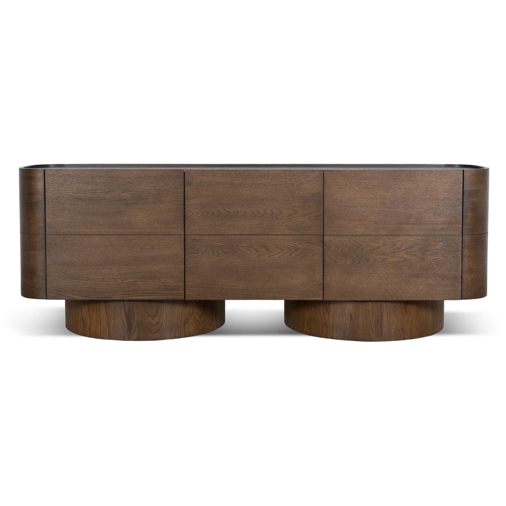 2.2m Modena Buffet Unit - Caramel Oak