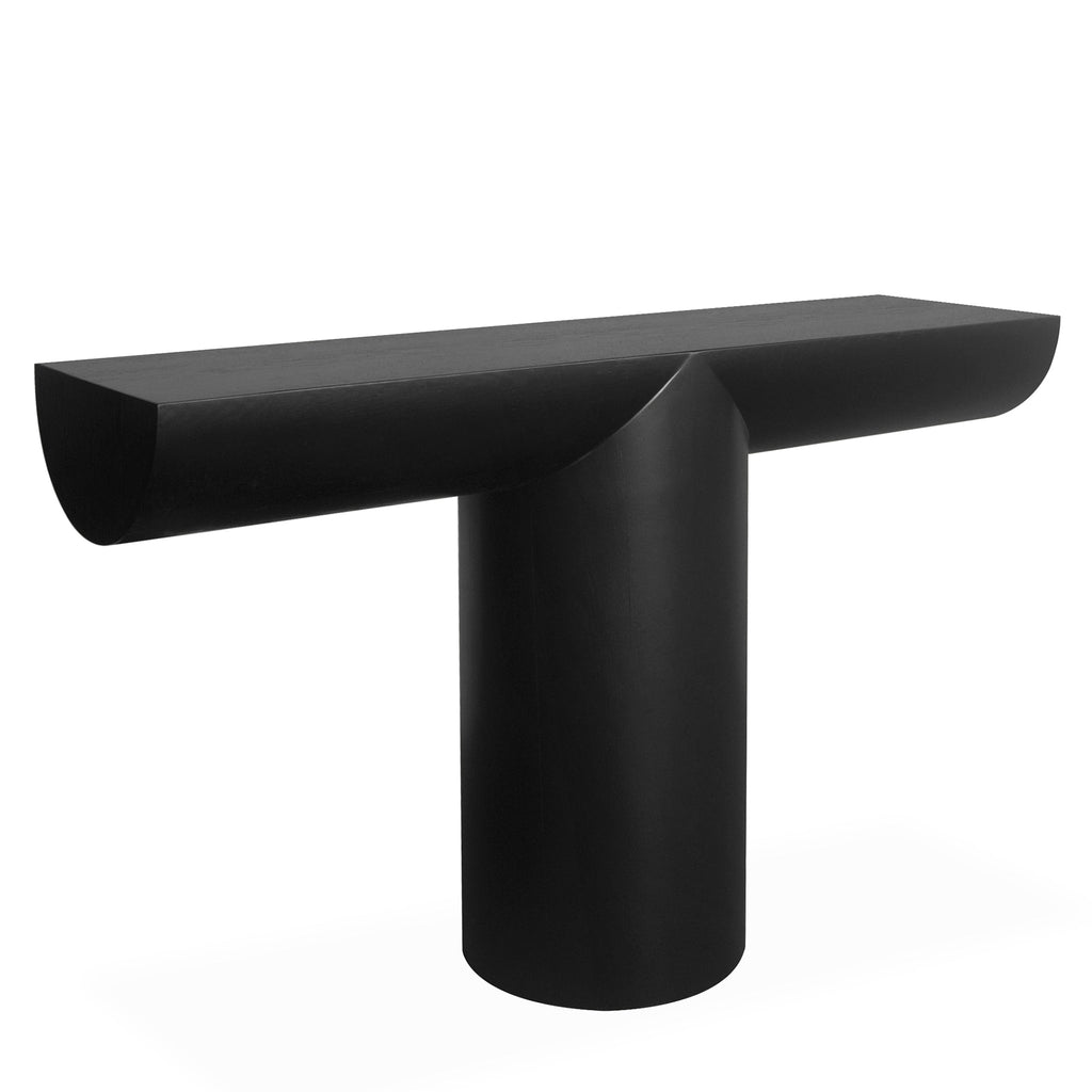 1.3m Ferrara Console Table - Textured Espresso Black