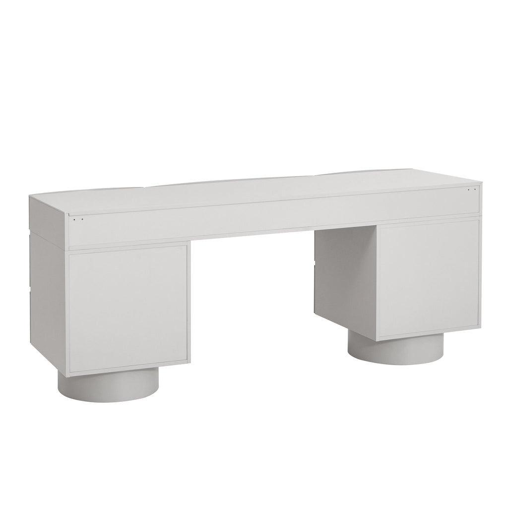 Milano Home Office Desk - Warm Grey