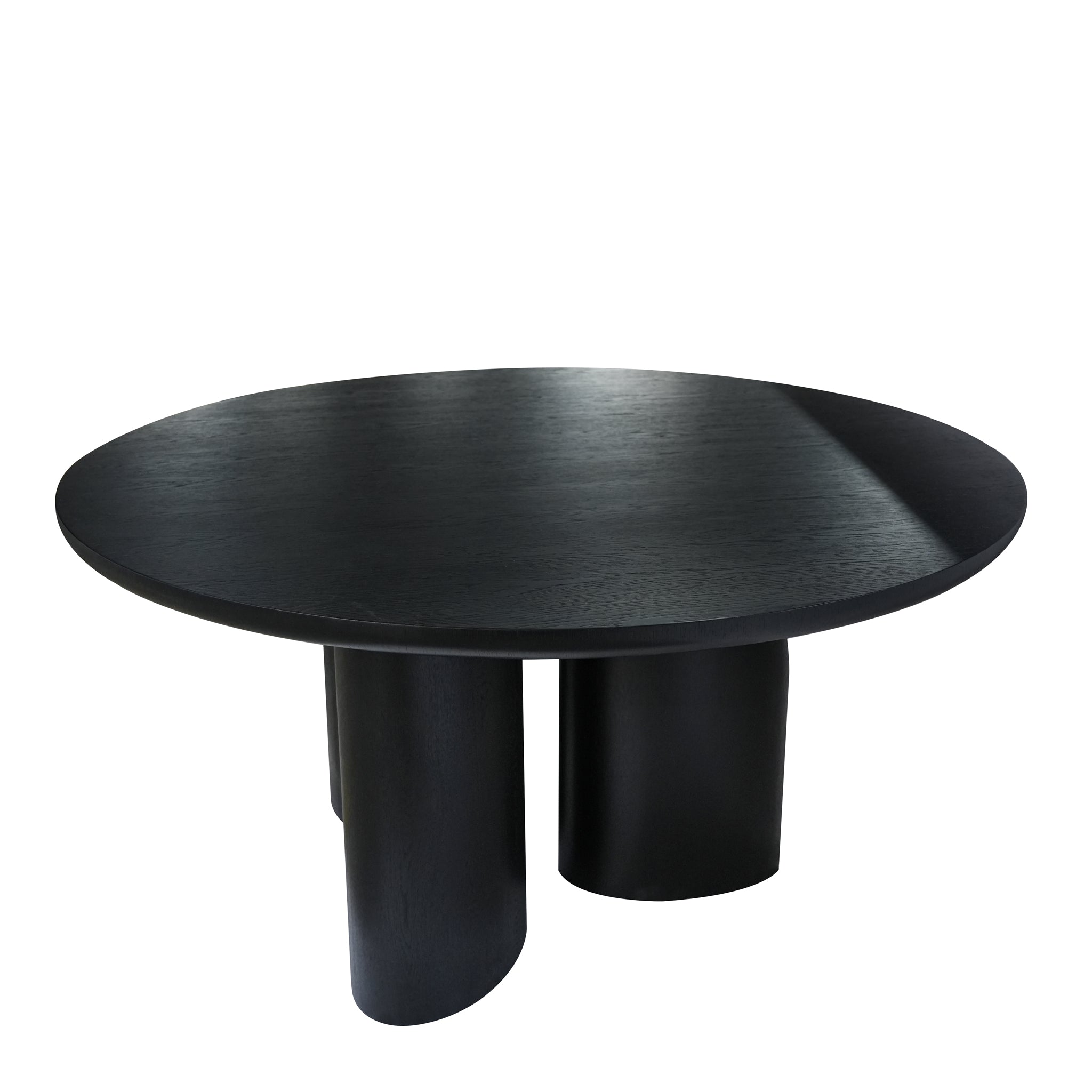 1.5m Round Siena Dining Table - Full Black Oak