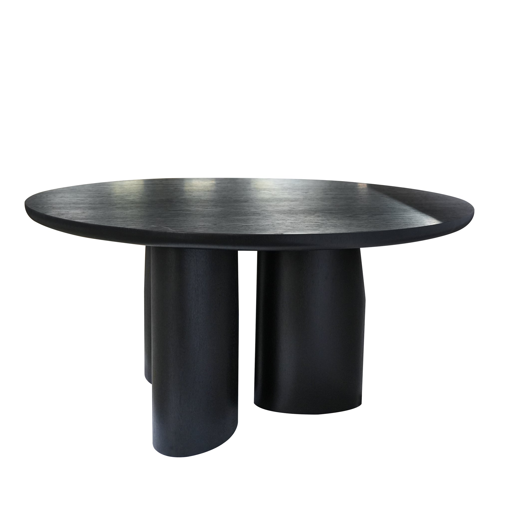 1.5m Round Siena Dining Table - Full Black Oak