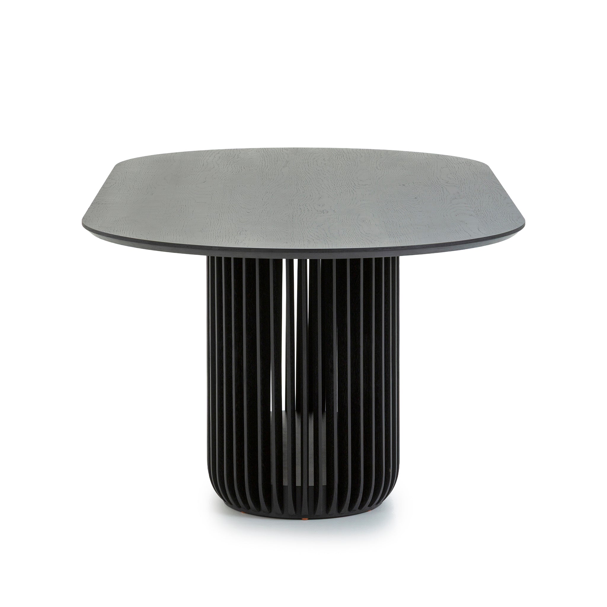 2.2m Oval Siena Dining Table - Black Stain