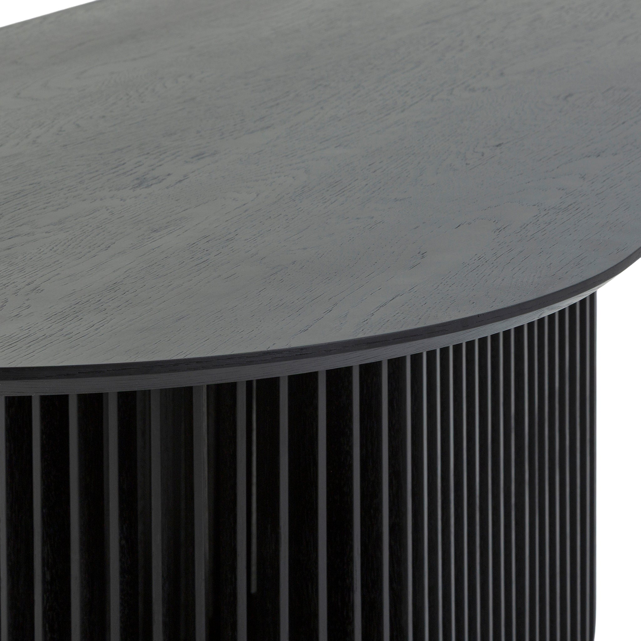 2.2m Oval Siena Dining Table - Black Stain