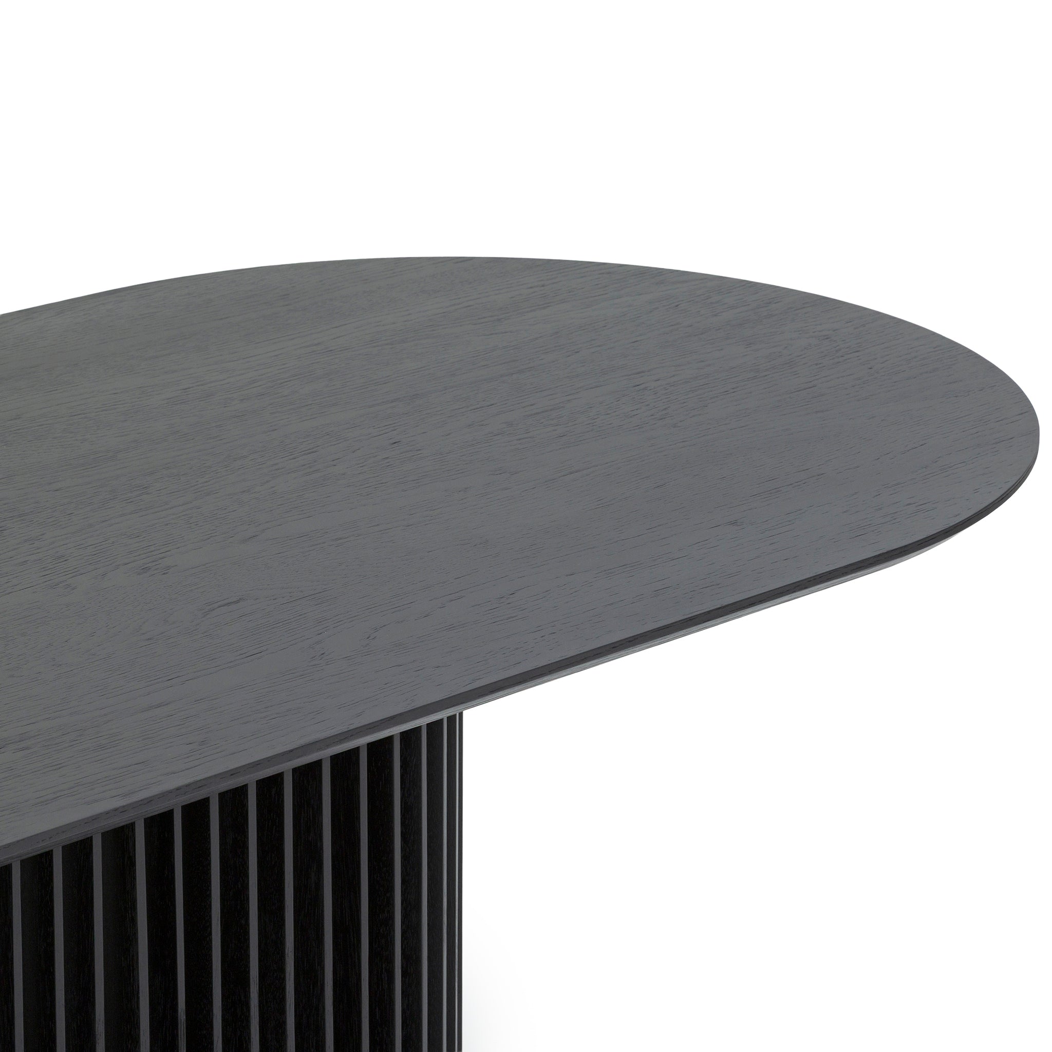 2.2m Oval Siena Dining Table - Black Stain