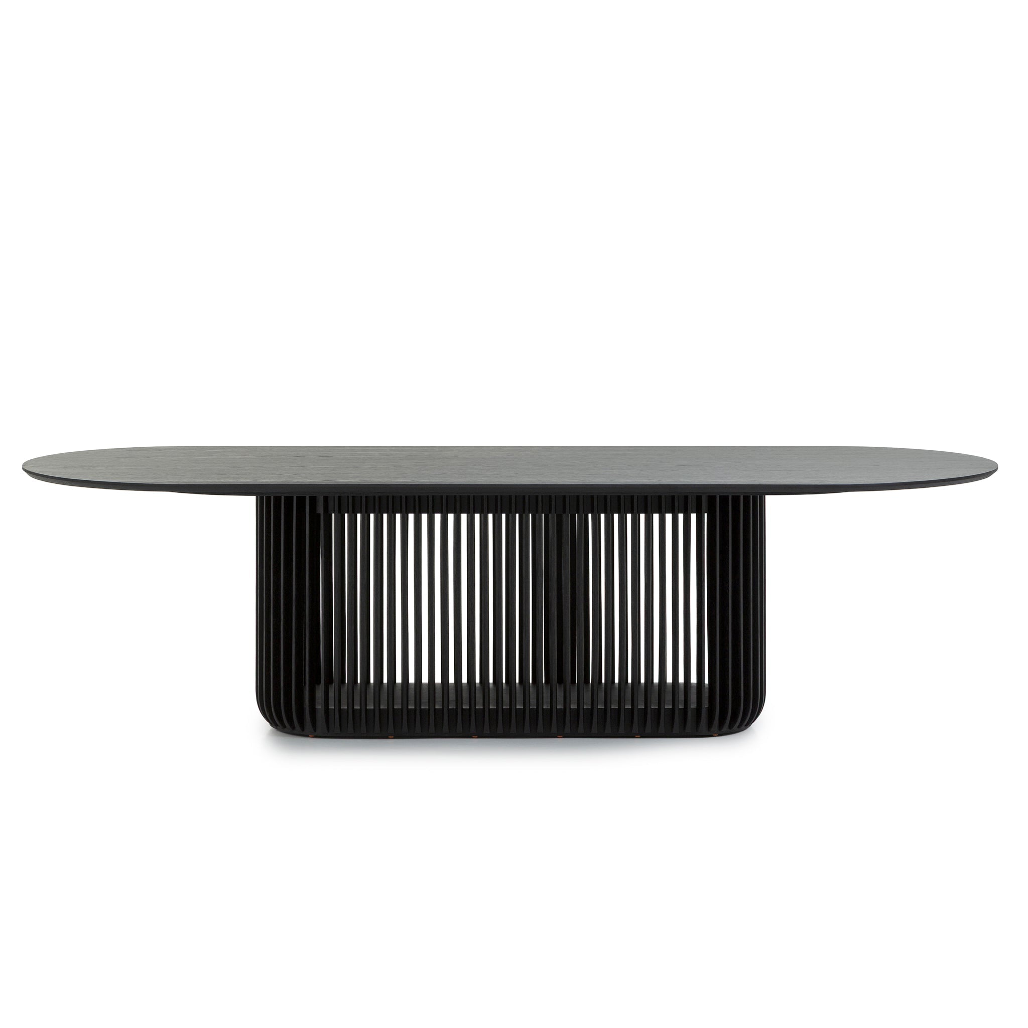 2.8m Oval Siena Dining Table - Black Stain