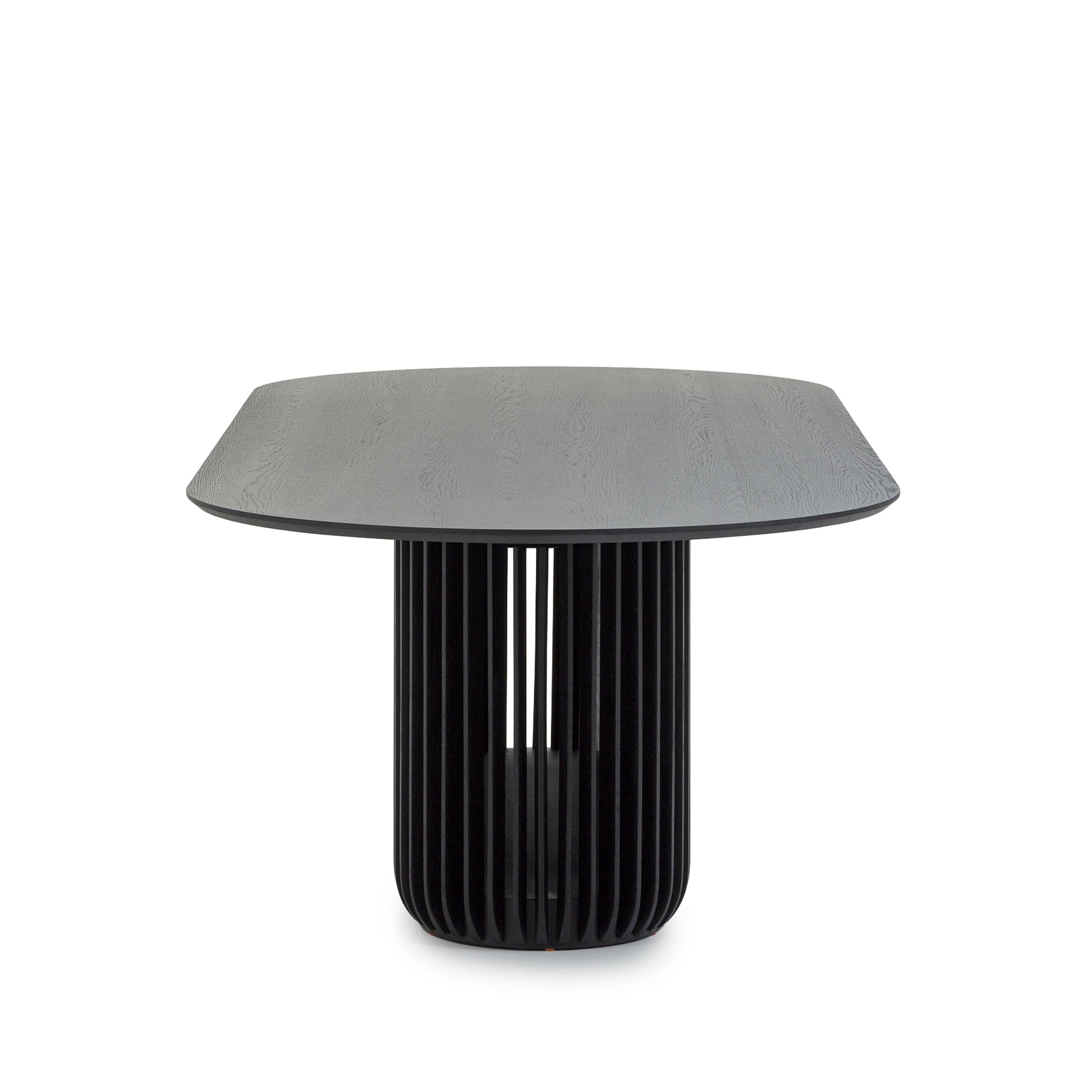 2.8m Oval Siena Dining Table - Black Stain