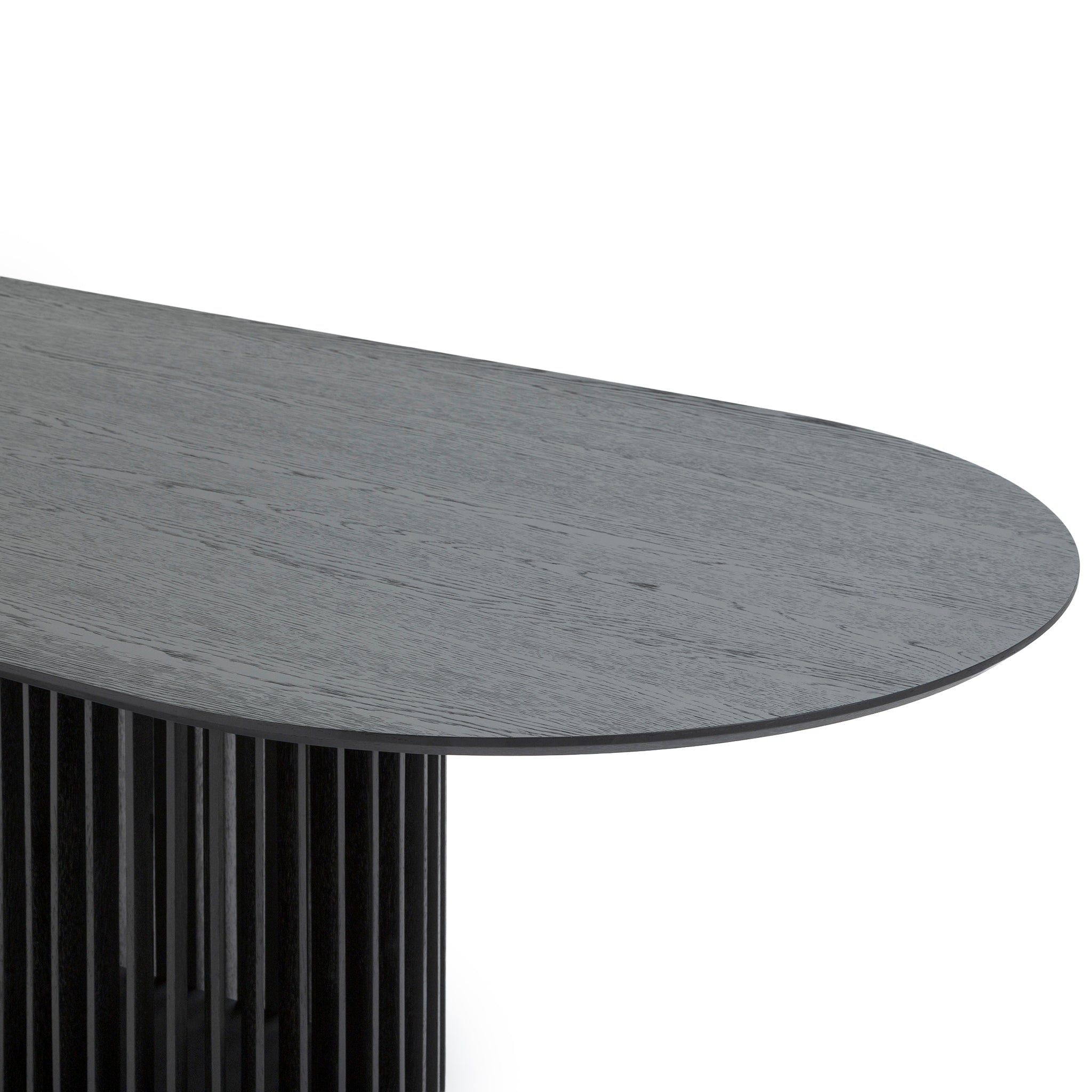 2.8m Oval Siena Dining Table - Black Stain