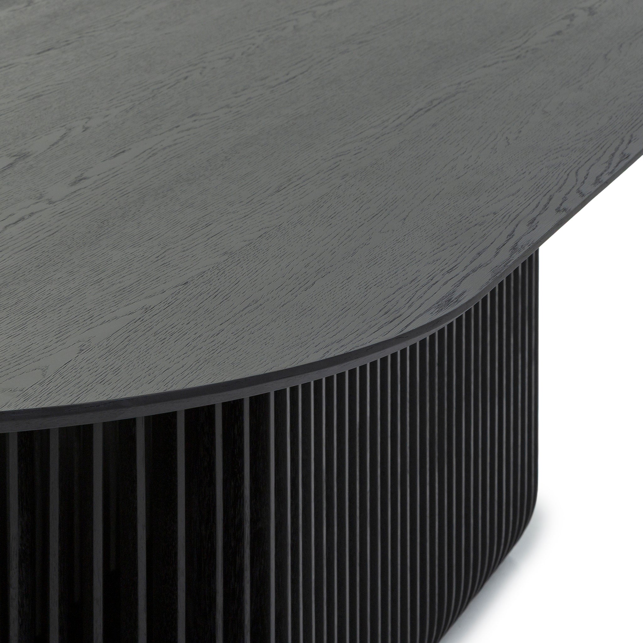 2.8m Oval Siena Dining Table - Black Stain