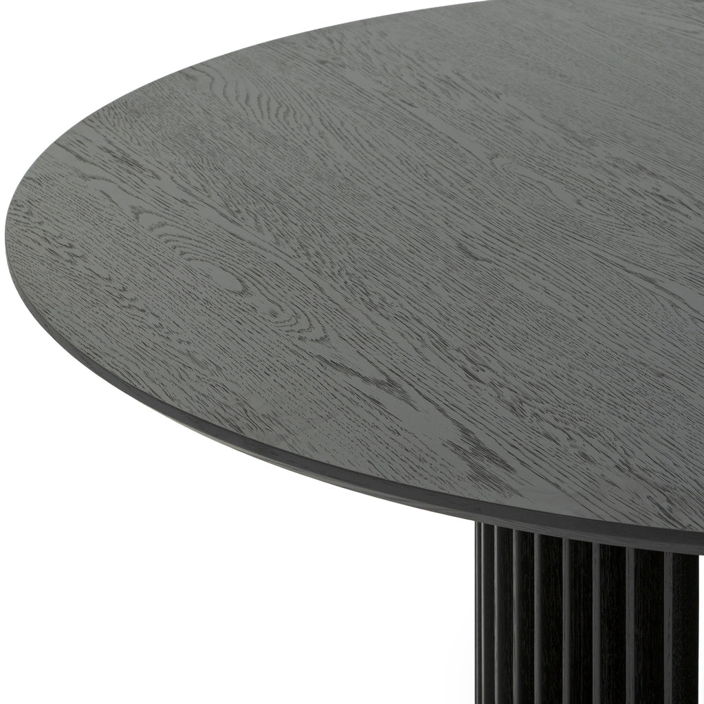1.4m Round Siena Dining Table - Black Stain