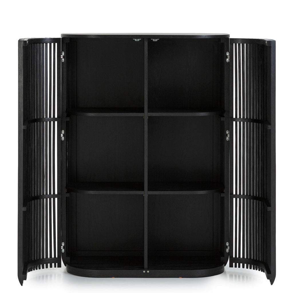 1.35m (H) High Board Unit - Black Stain
