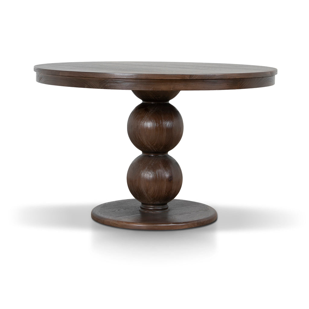1.2m Round Elm Siena Dining Table - Walnut