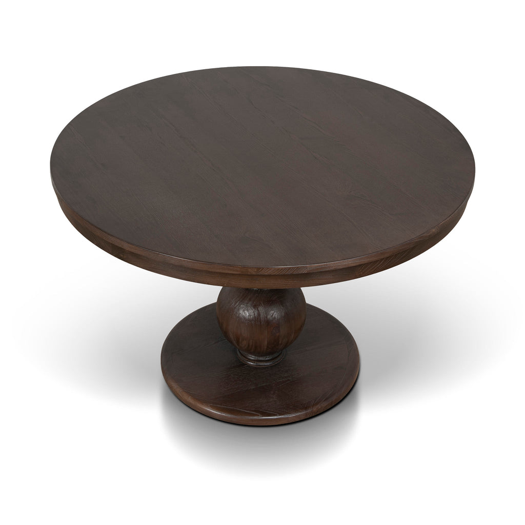 1.2m Round Elm Siena Dining Table - Walnut