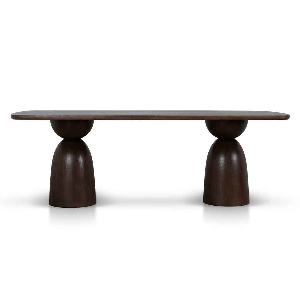 2.2m Elm Siena Dining Table - Walnut