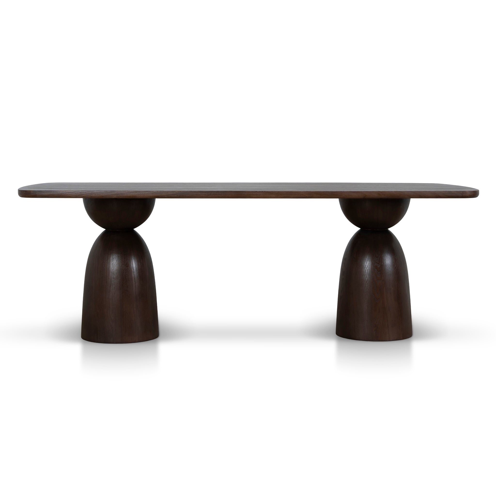 2.2m Elm Siena Dining Table - Walnut