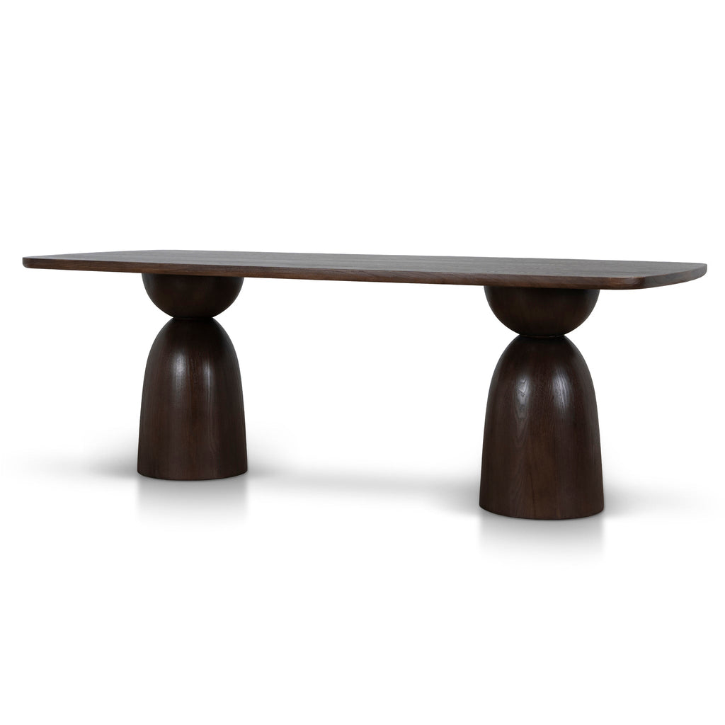 2.2m Elm Siena Dining Table - Walnut