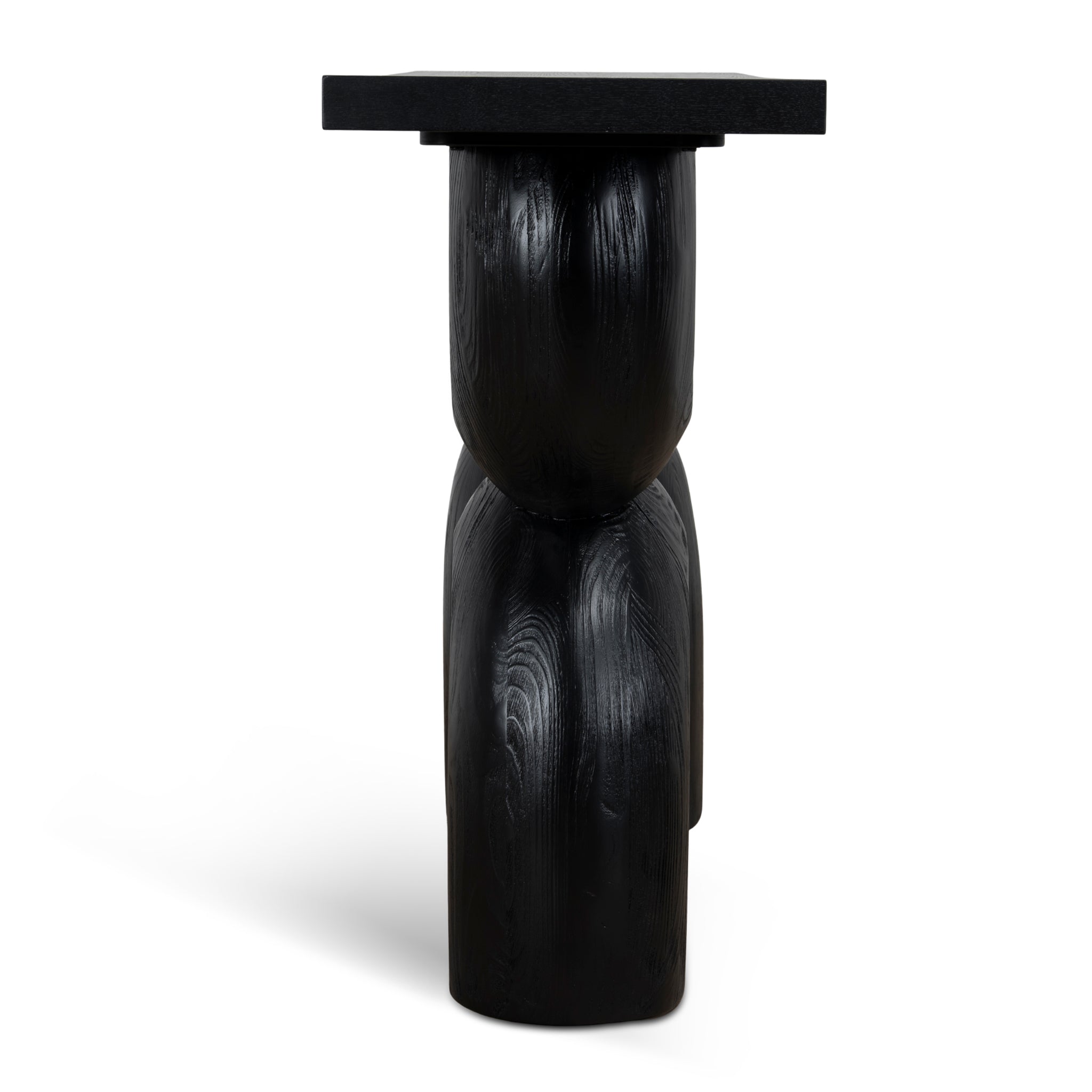 1.6m Elm Ferrara Console Table - Full Black