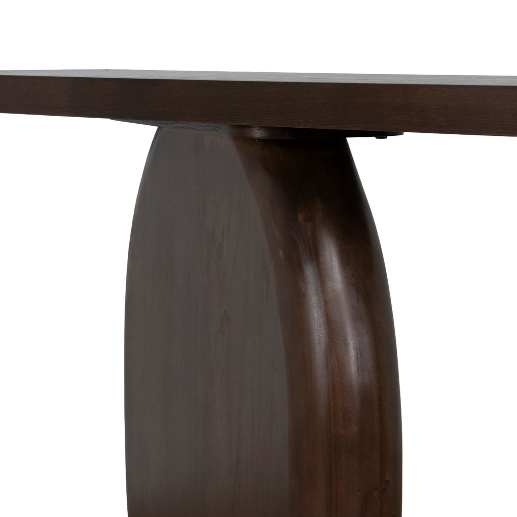 1.6m Elm Ferrara Console Table - Walnut
