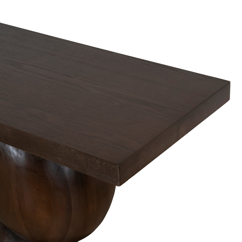 1.6m Elm Ferrara Console Table - Walnut