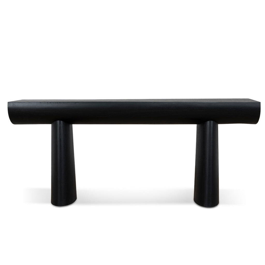 1.8m Elm Ferrara Console Table - Full Black