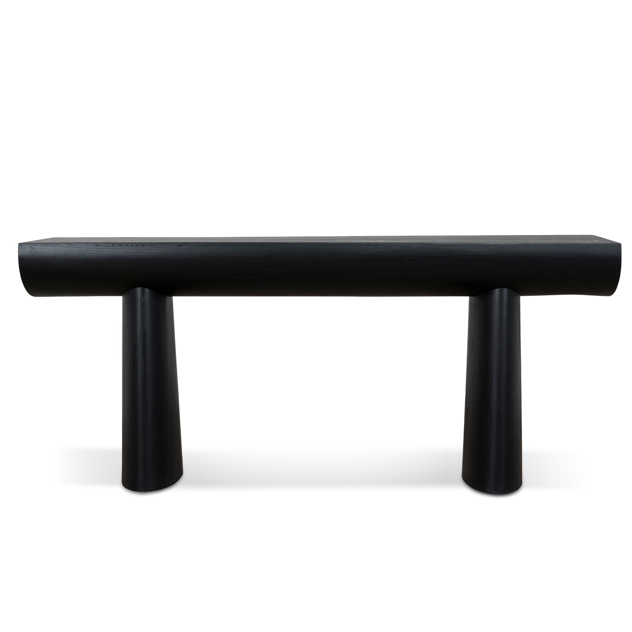 1.8m Elm Ferrara Console Table - Full Black