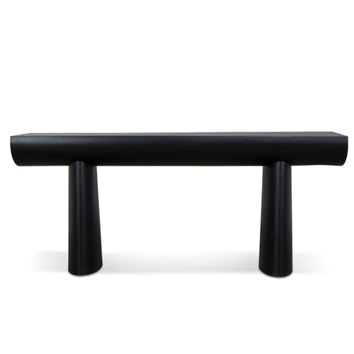 1.8m Elm Ferrara Console Table - Full Black