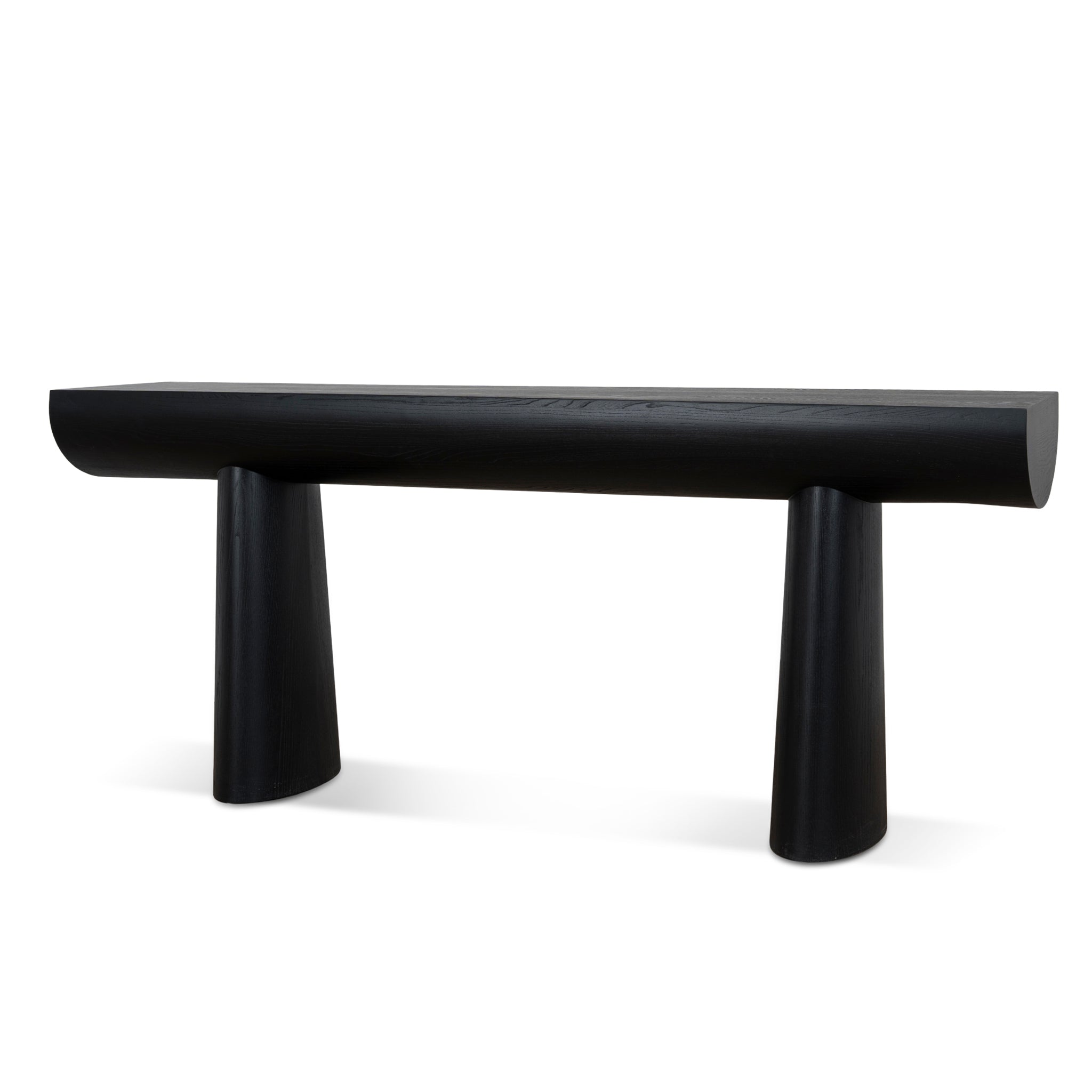 1.8m Elm Ferrara Console Table - Full Black