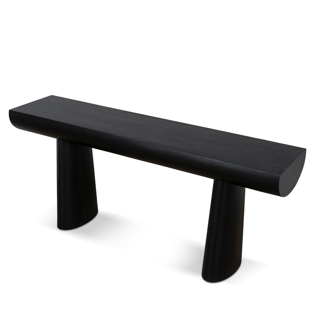 1.8m Elm Ferrara Console Table - Full Black