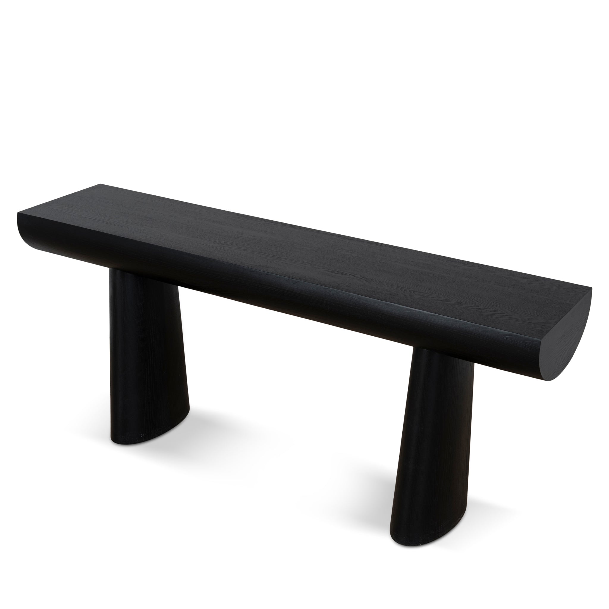 1.8m Elm Ferrara Console Table - Full Black