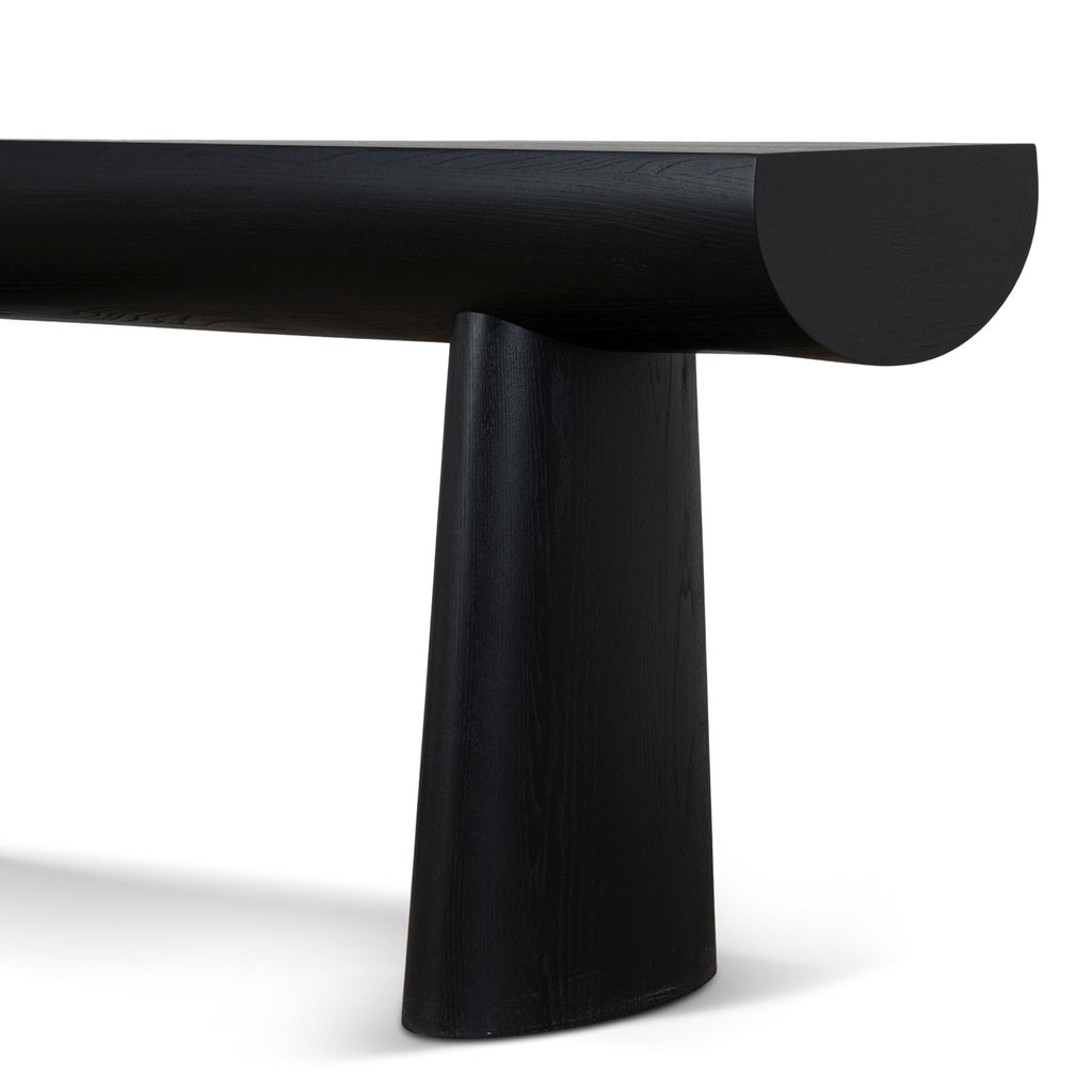 1.8m Elm Ferrara Console Table - Full Black