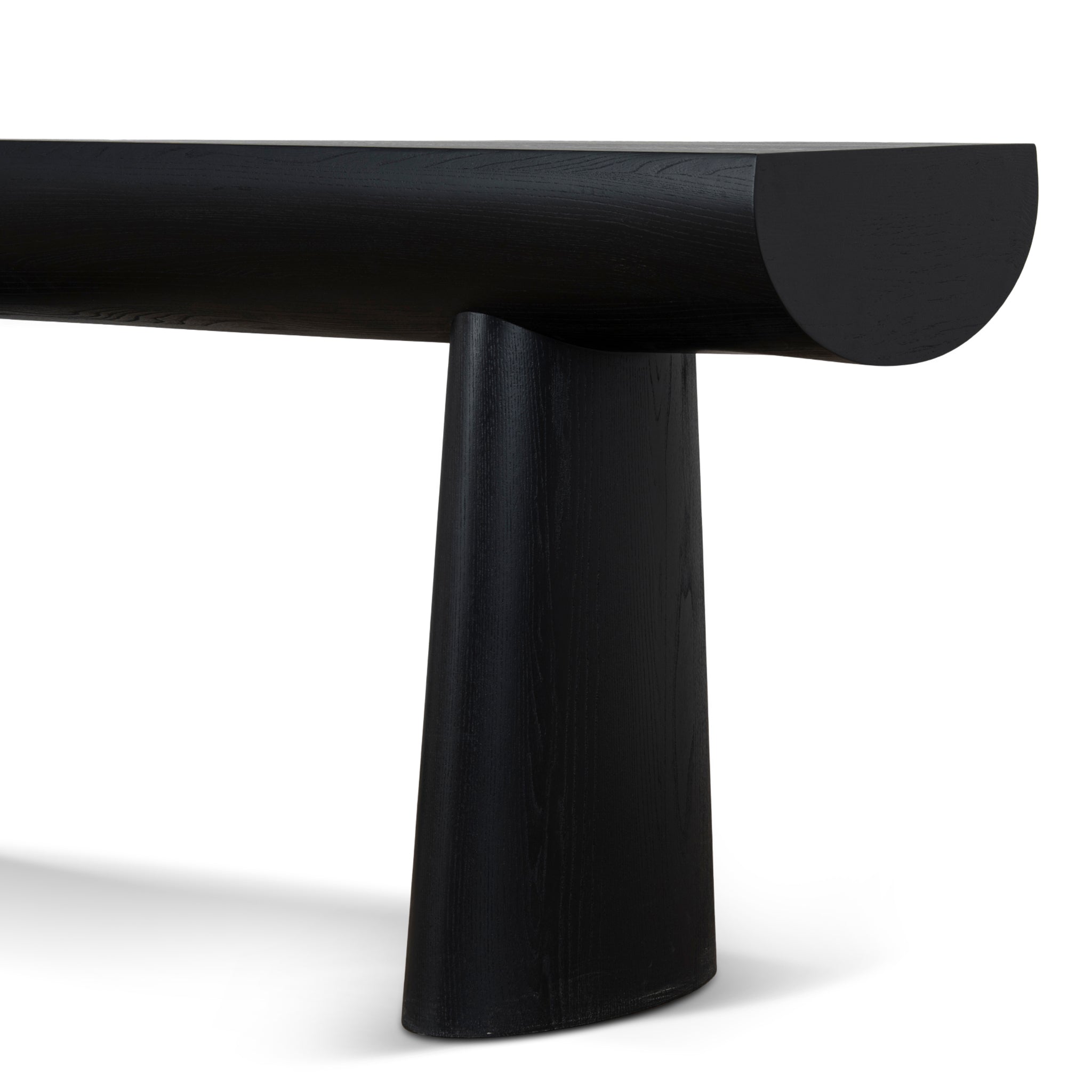 1.8m Elm Ferrara Console Table - Full Black