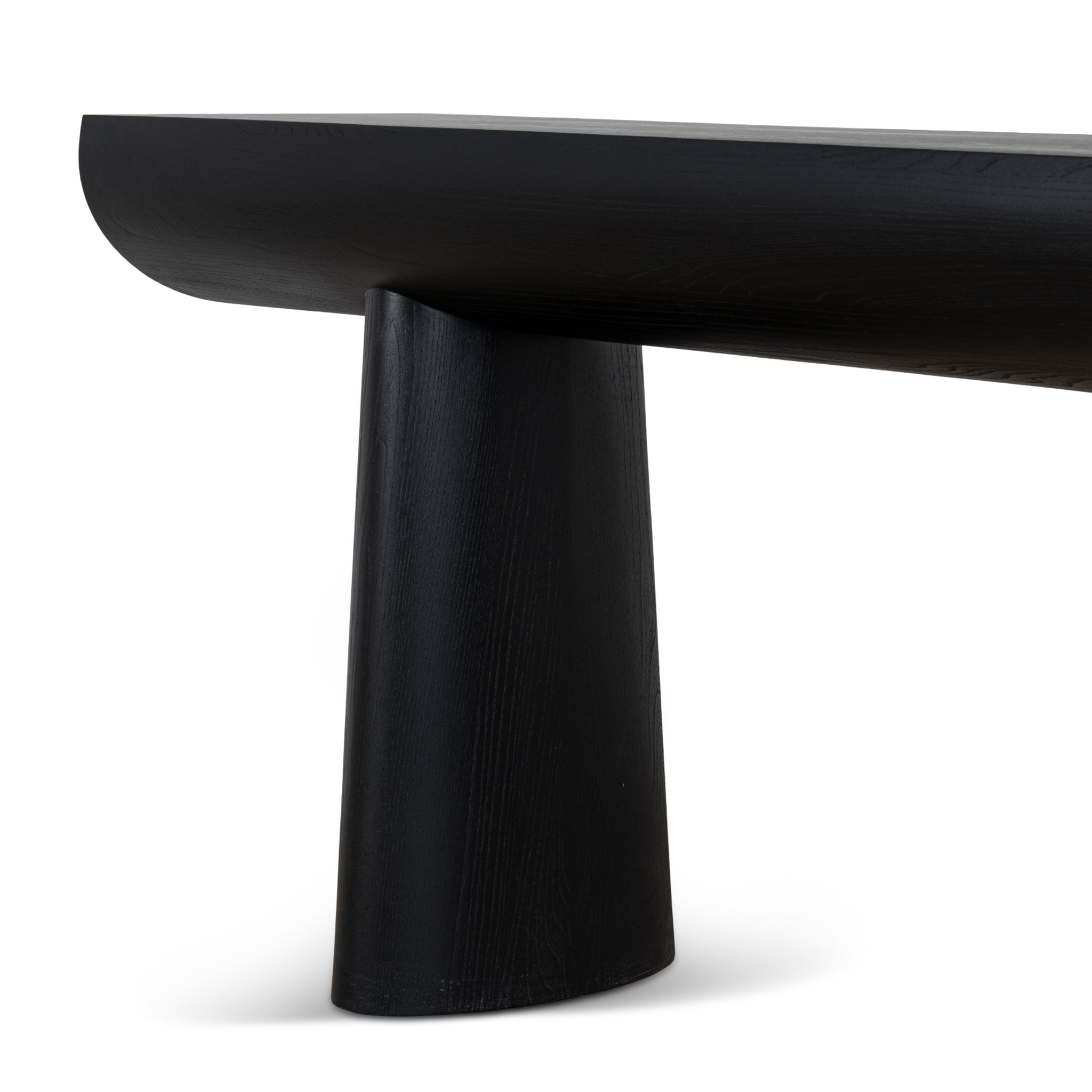 1.8m Elm Ferrara Console Table - Full Black