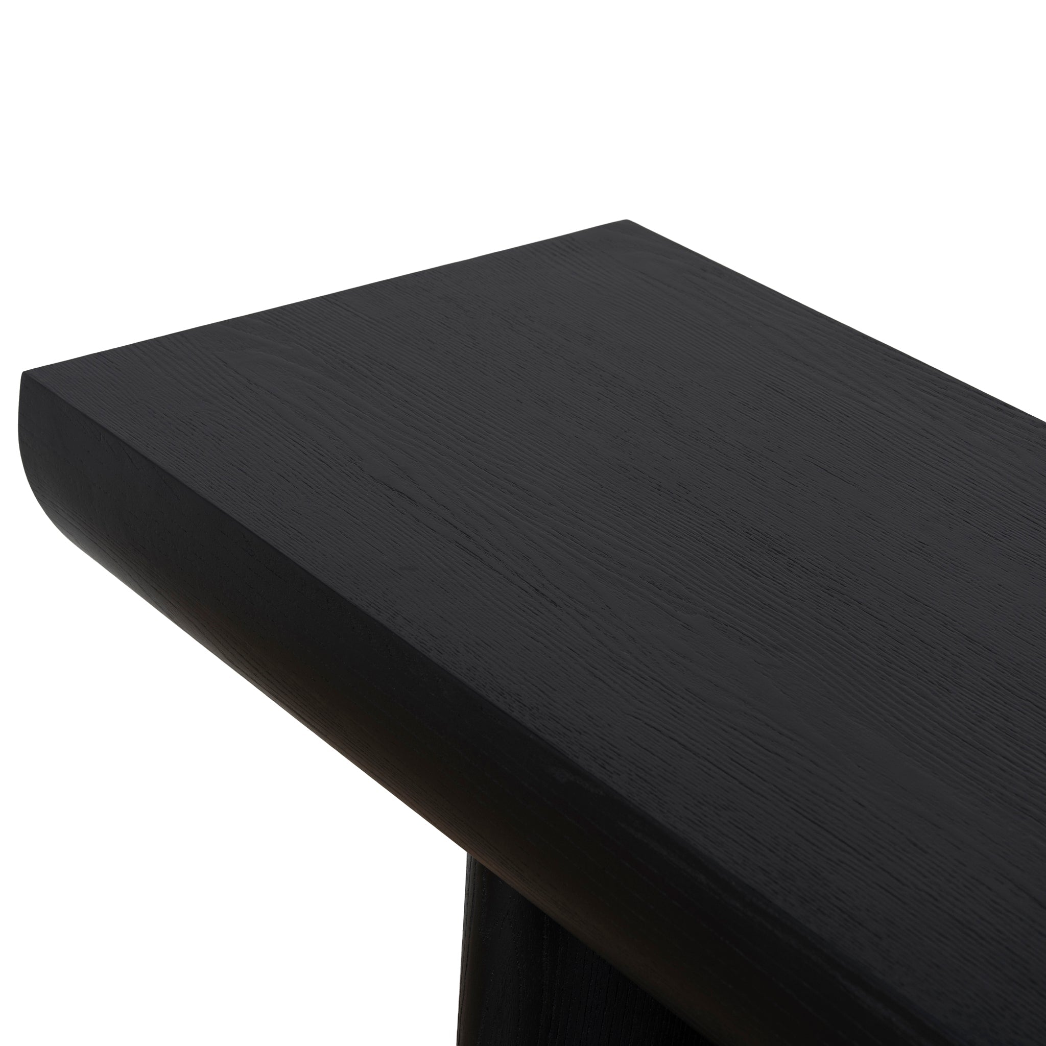 1.8m Elm Ferrara Console Table - Full Black