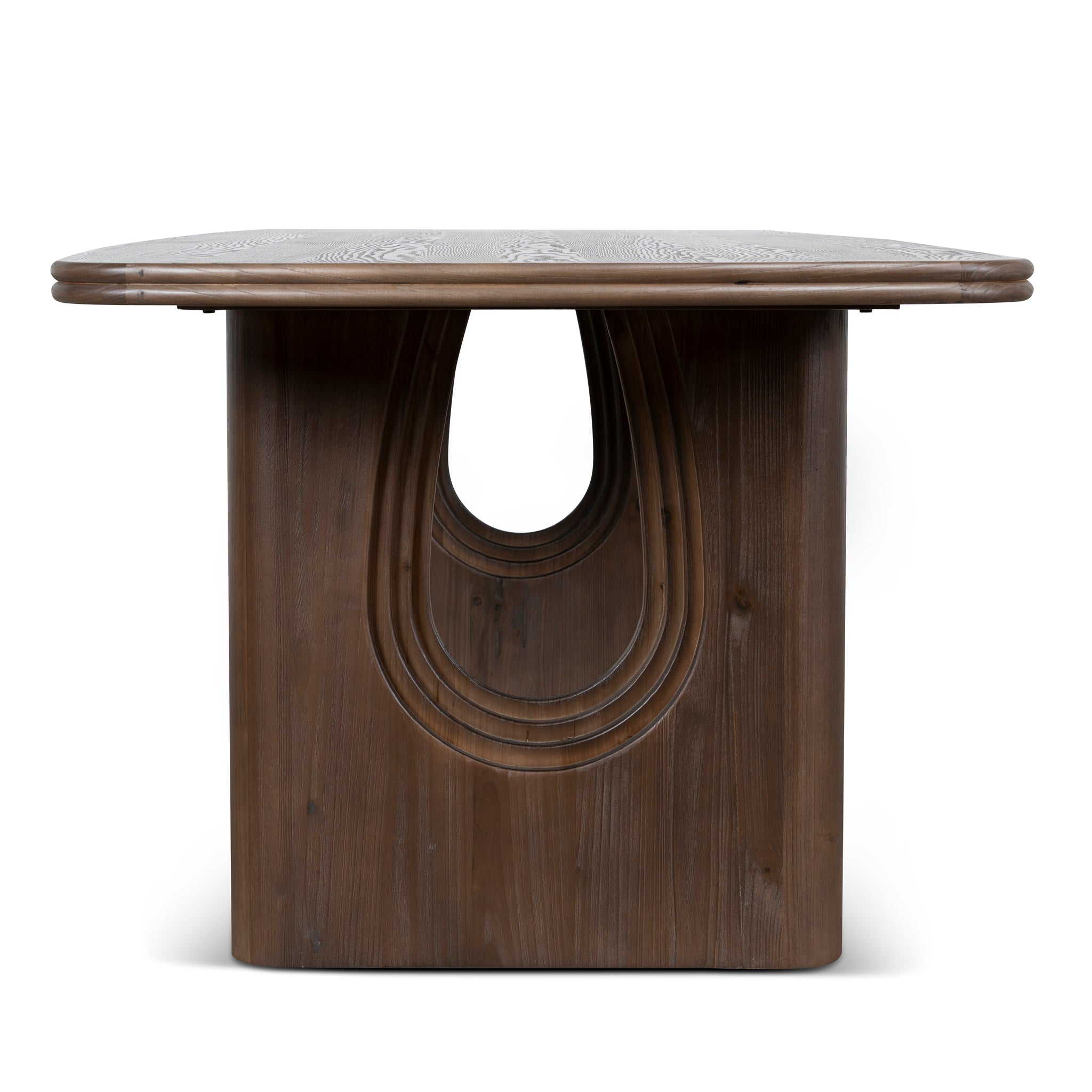 2.4m Elm Siena Dining Table - Walnut