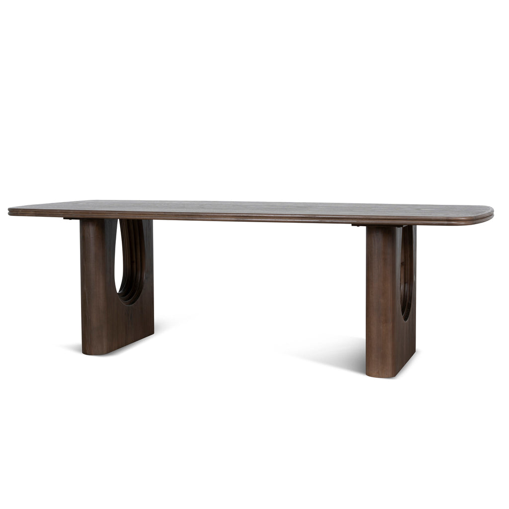 2.4m Elm Siena Dining Table - Walnut