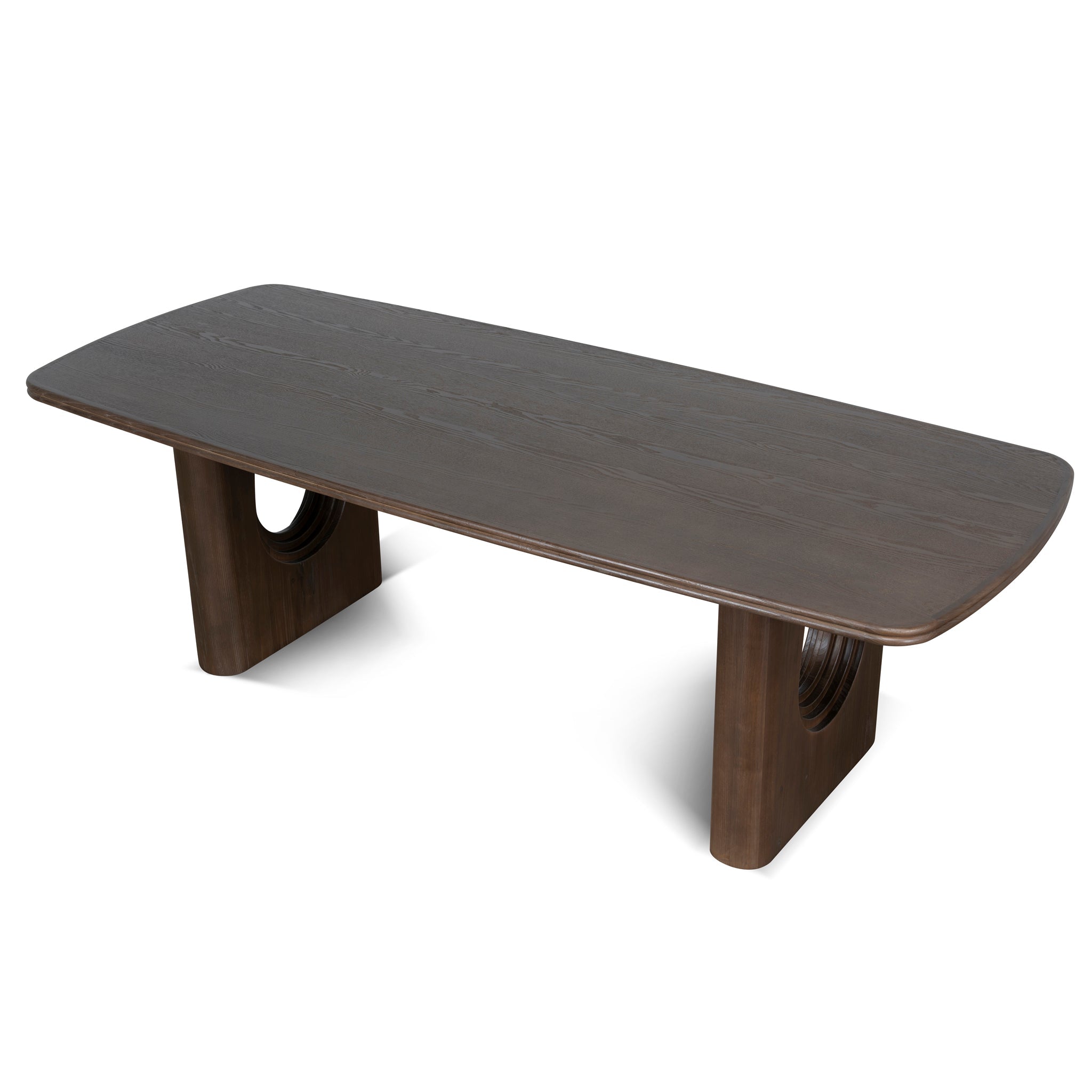 2.4m Elm Siena Dining Table - Walnut