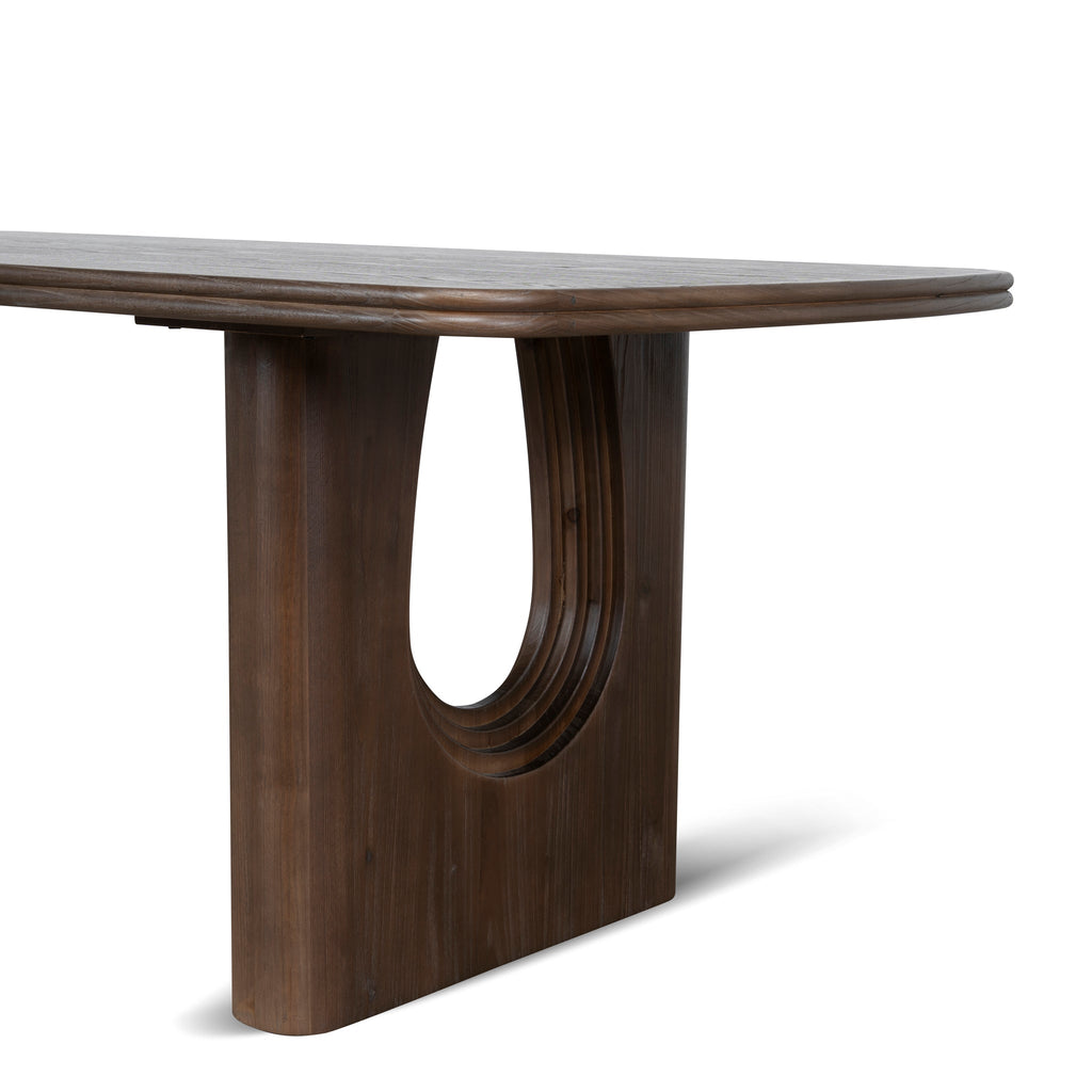 2.4m Elm Siena Dining Table - Walnut