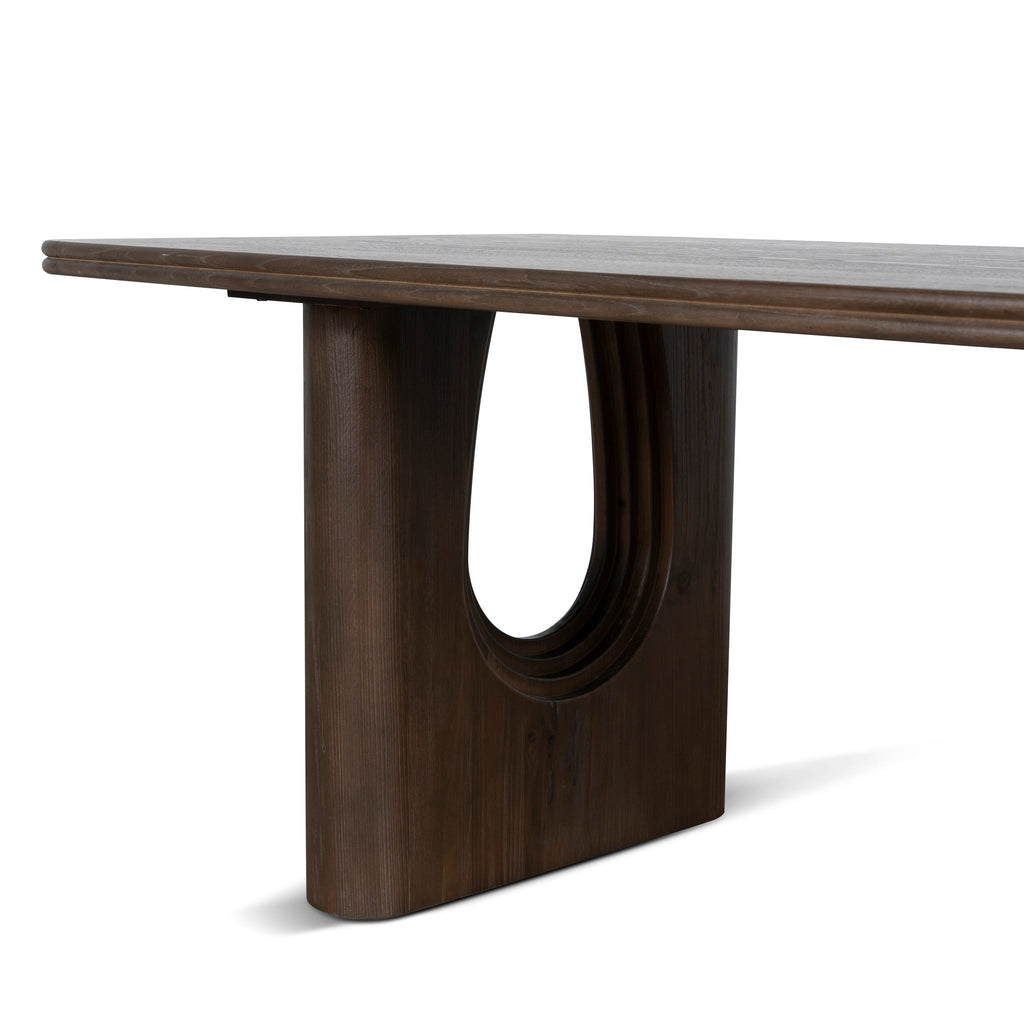 2.4m Elm Siena Dining Table - Walnut