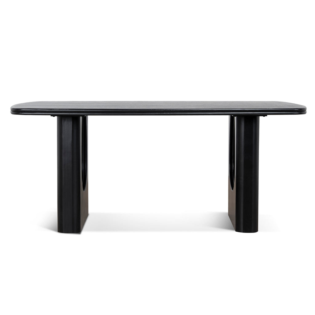 1.8m Elm Siena Dining Table - Full Black