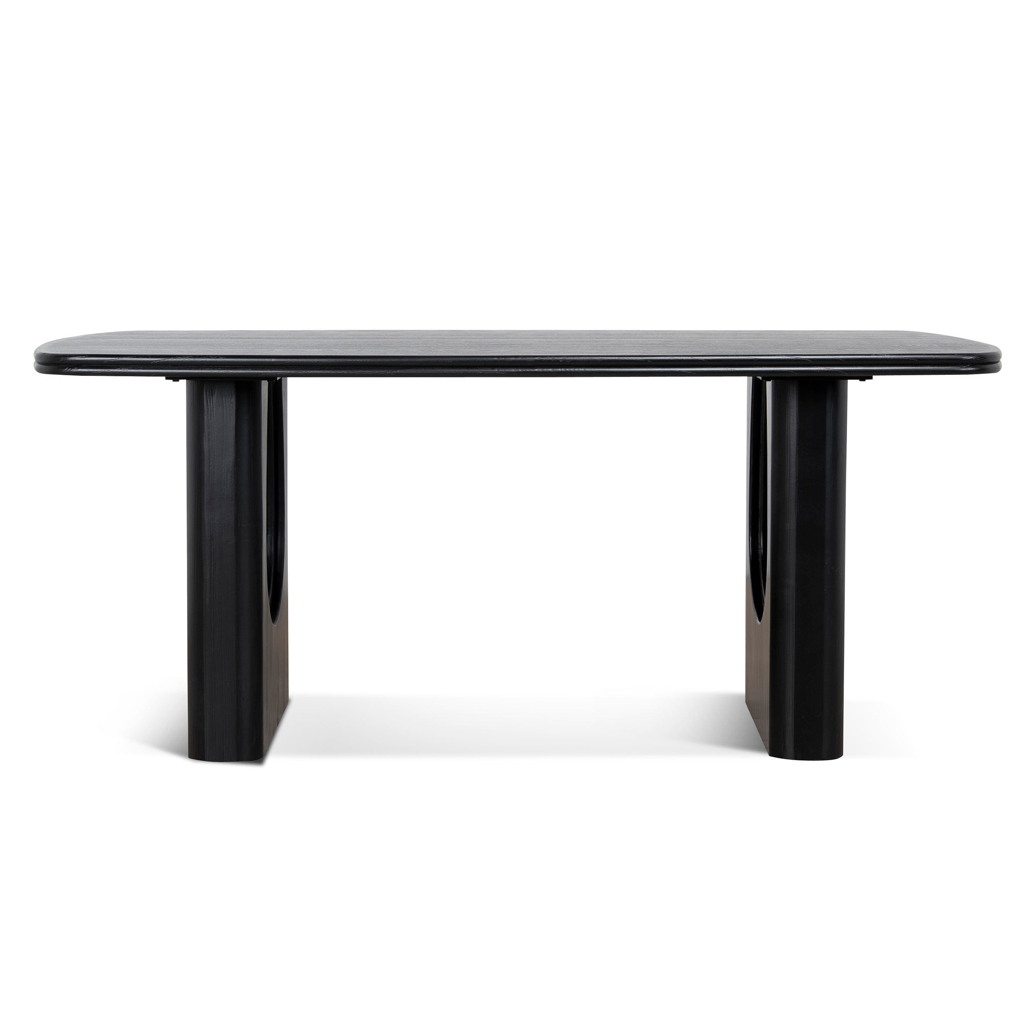 1.8m Elm Siena Dining Table - Full Black