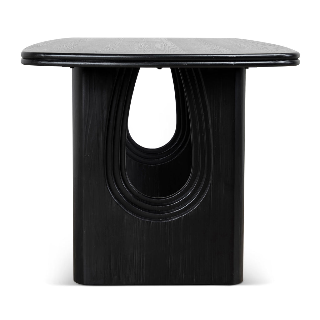1.8m Elm Siena Dining Table - Full Black