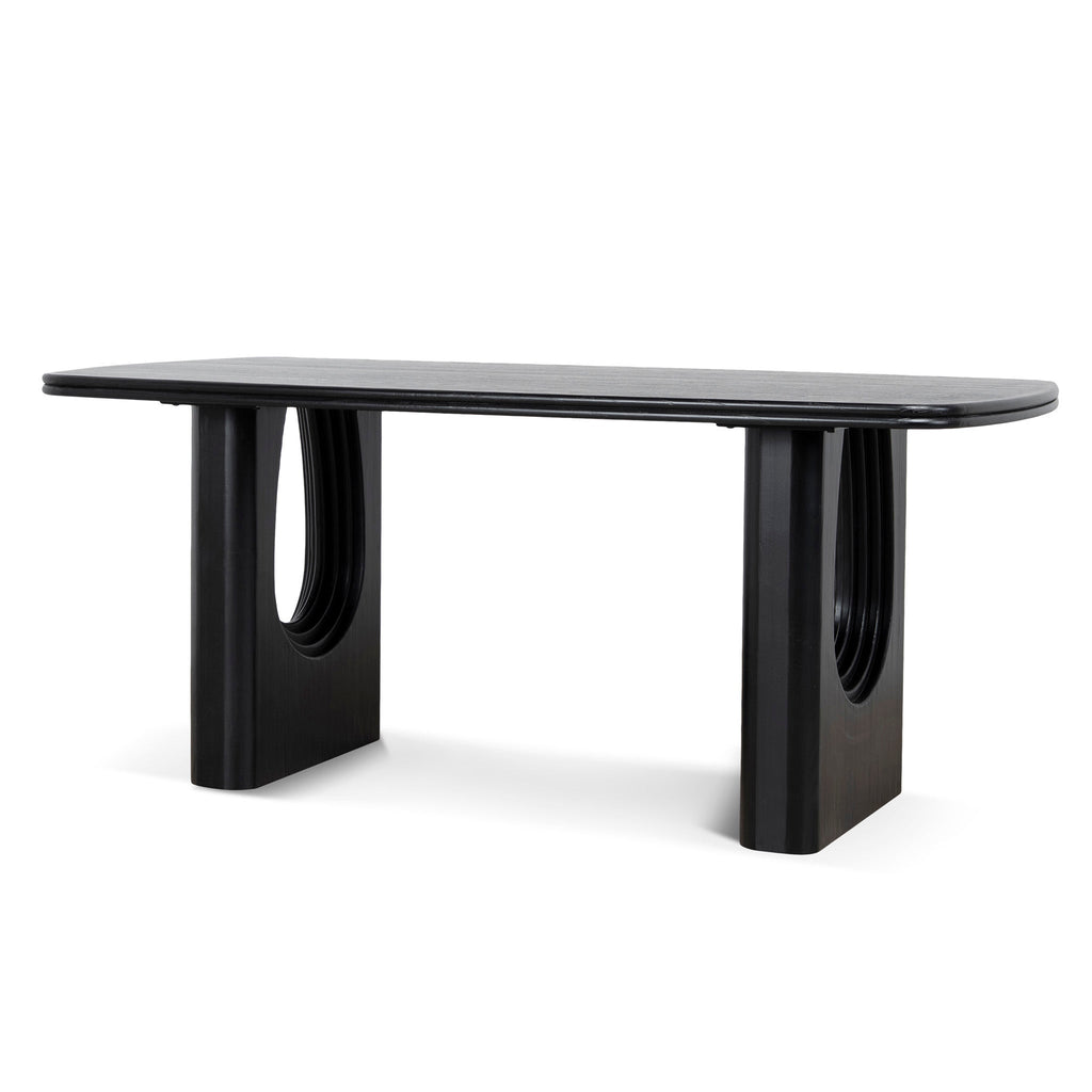 1.8m Elm Siena Dining Table - Full Black