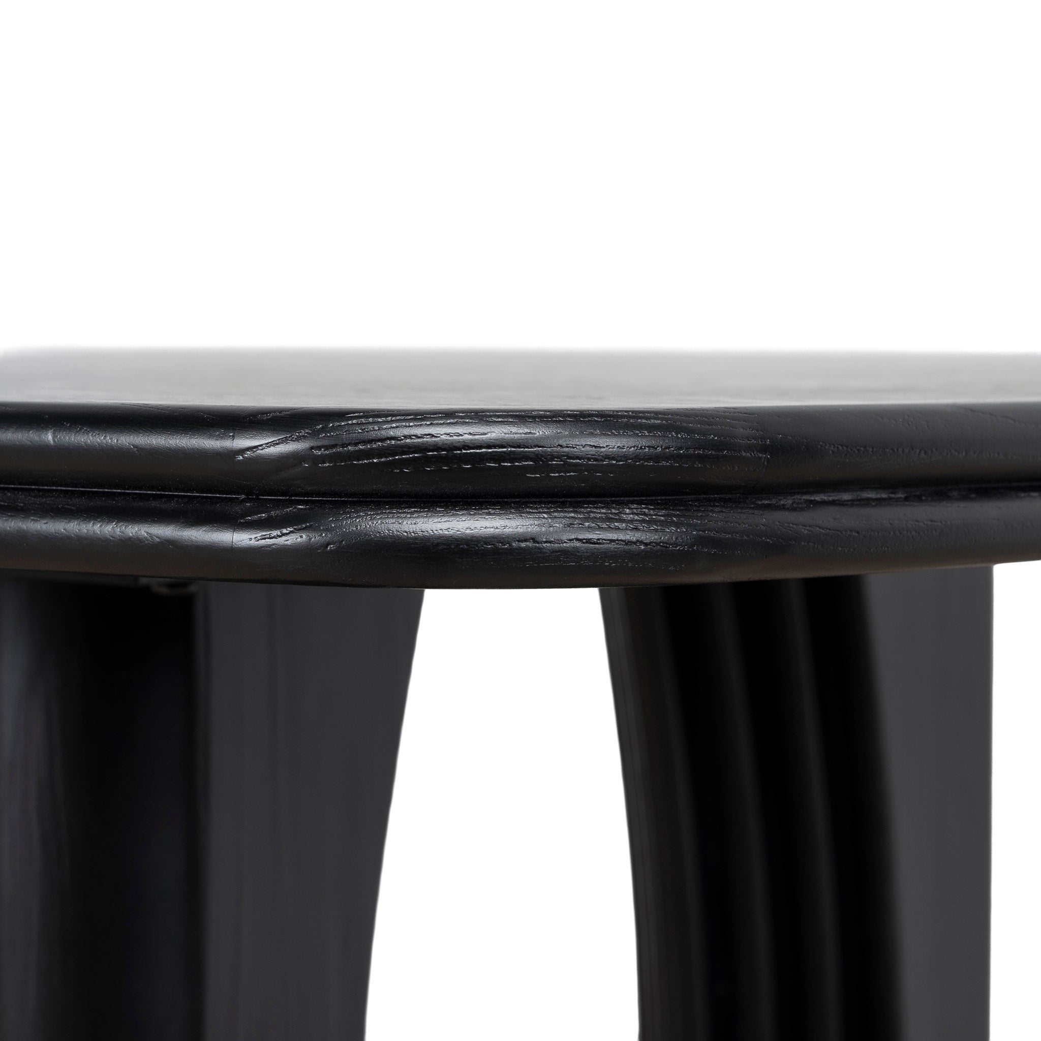 1.8m Elm Siena Dining Table - Full Black