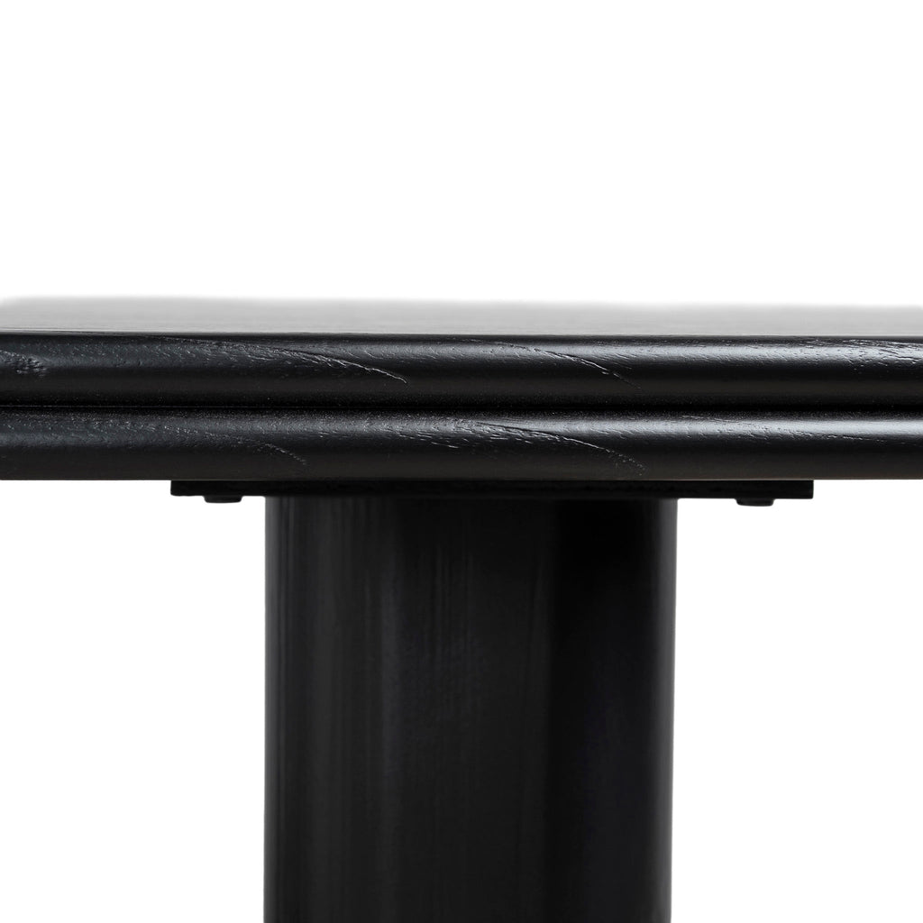 1.8m Elm Siena Dining Table - Full Black