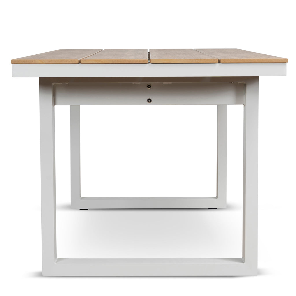1.6m Sand White Outdoor Siena Dining Table - Natural