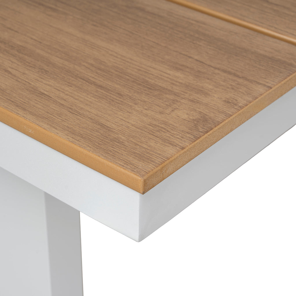 1.6m Sand White Outdoor Siena Dining Table - Natural