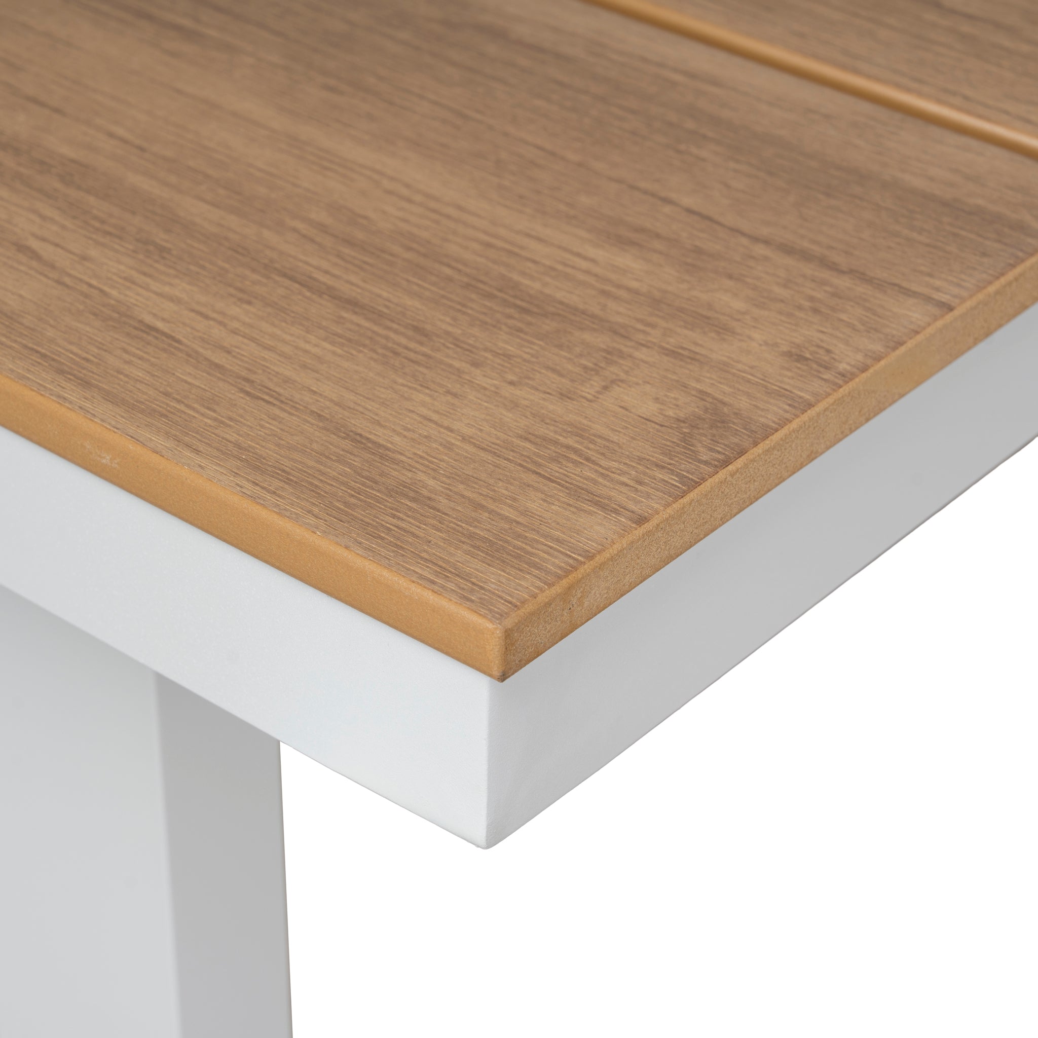 1.6m Sand White Outdoor Siena Dining Table - Natural