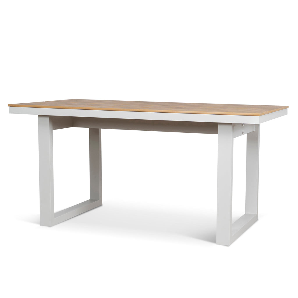 1.6m Sand White Outdoor Siena Dining Table - Natural