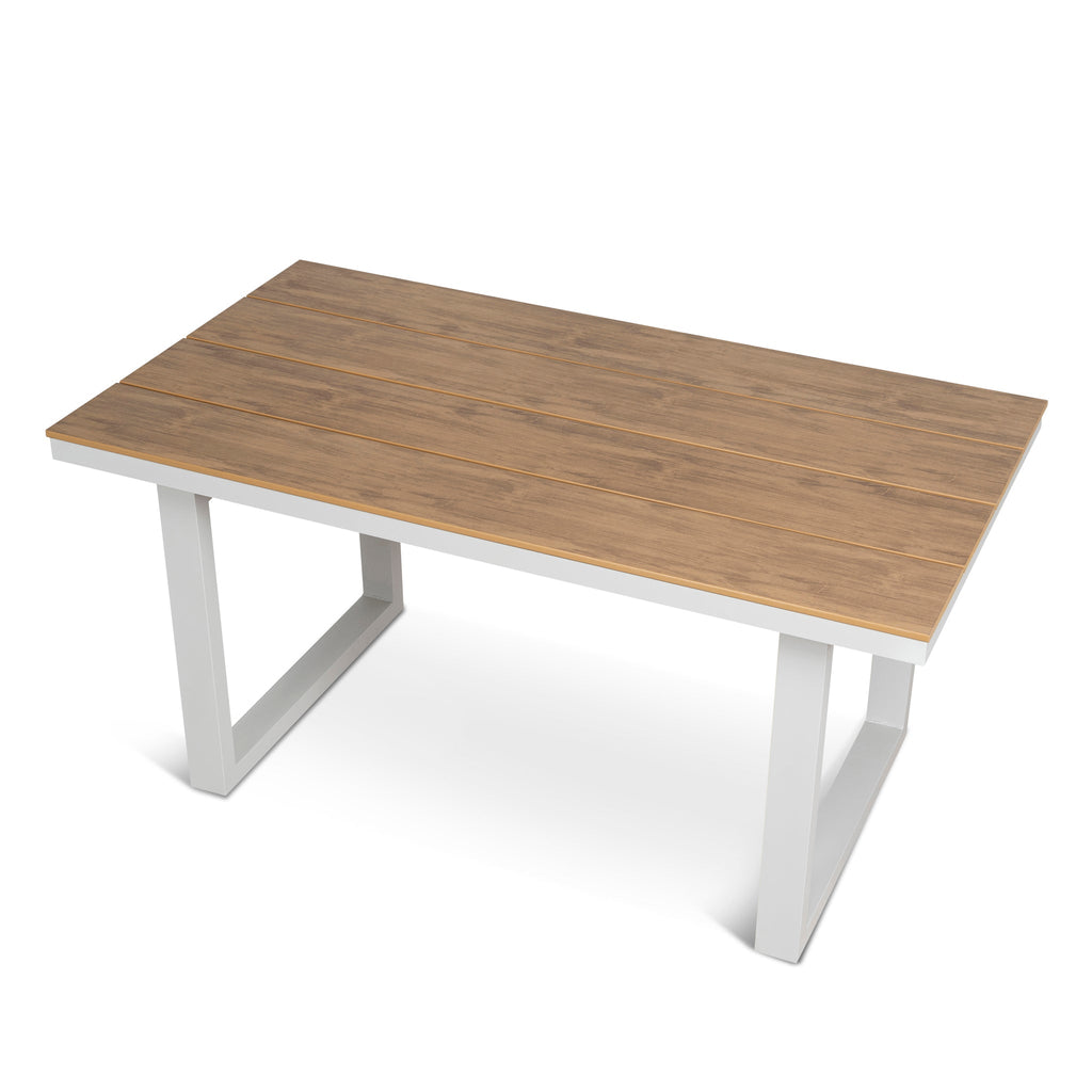 1.6m Sand White Outdoor Siena Dining Table - Natural