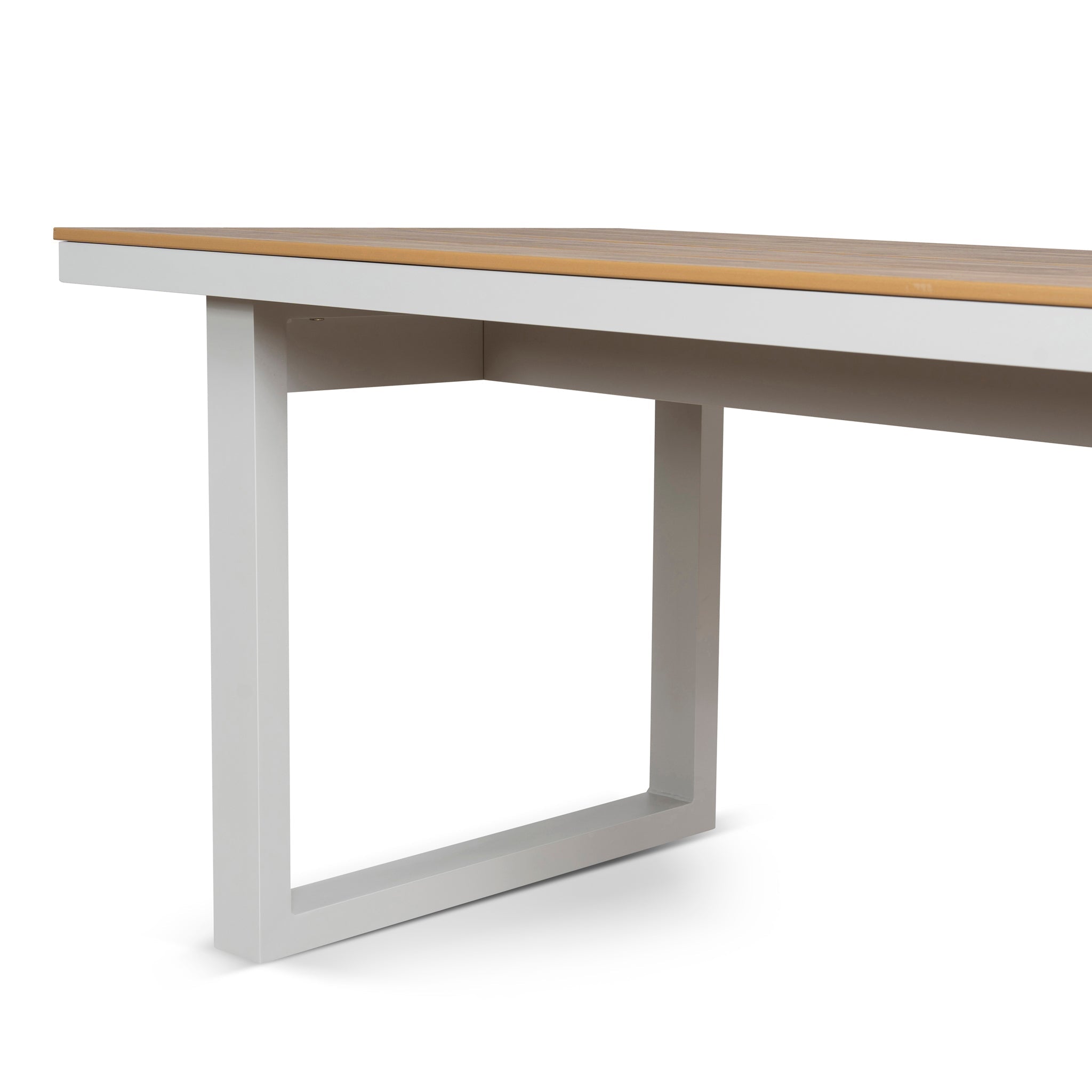 1.6m Sand White Outdoor Siena Dining Table - Natural