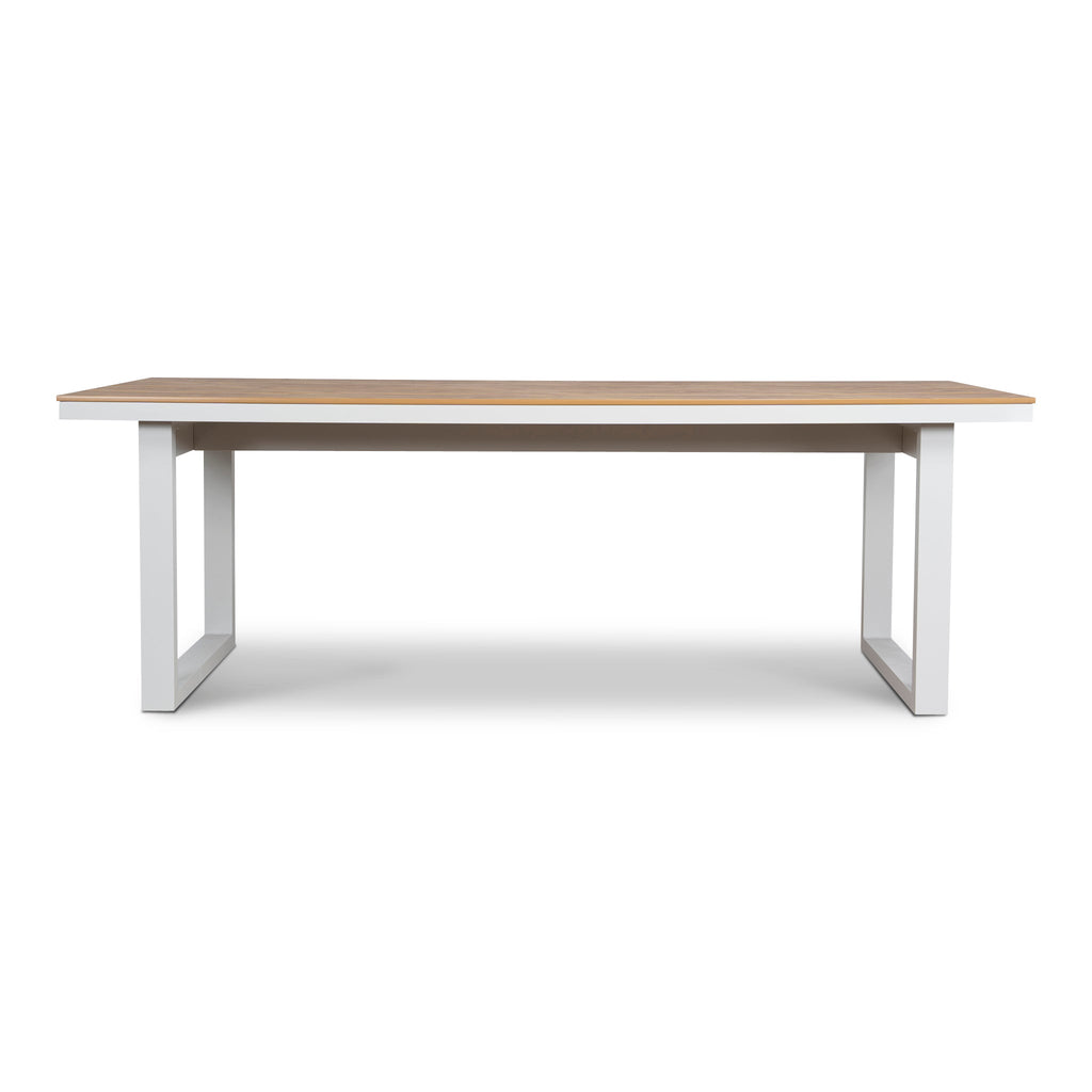 2.3m Sand White Outdoor Siena Dining Table - Natural